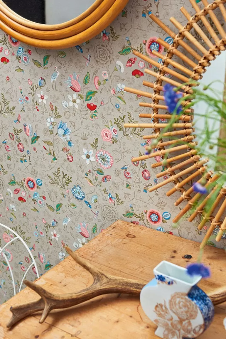 Store Spring To Life Non-Woven Wallpaper Khaki Non-Woven Wallpaper