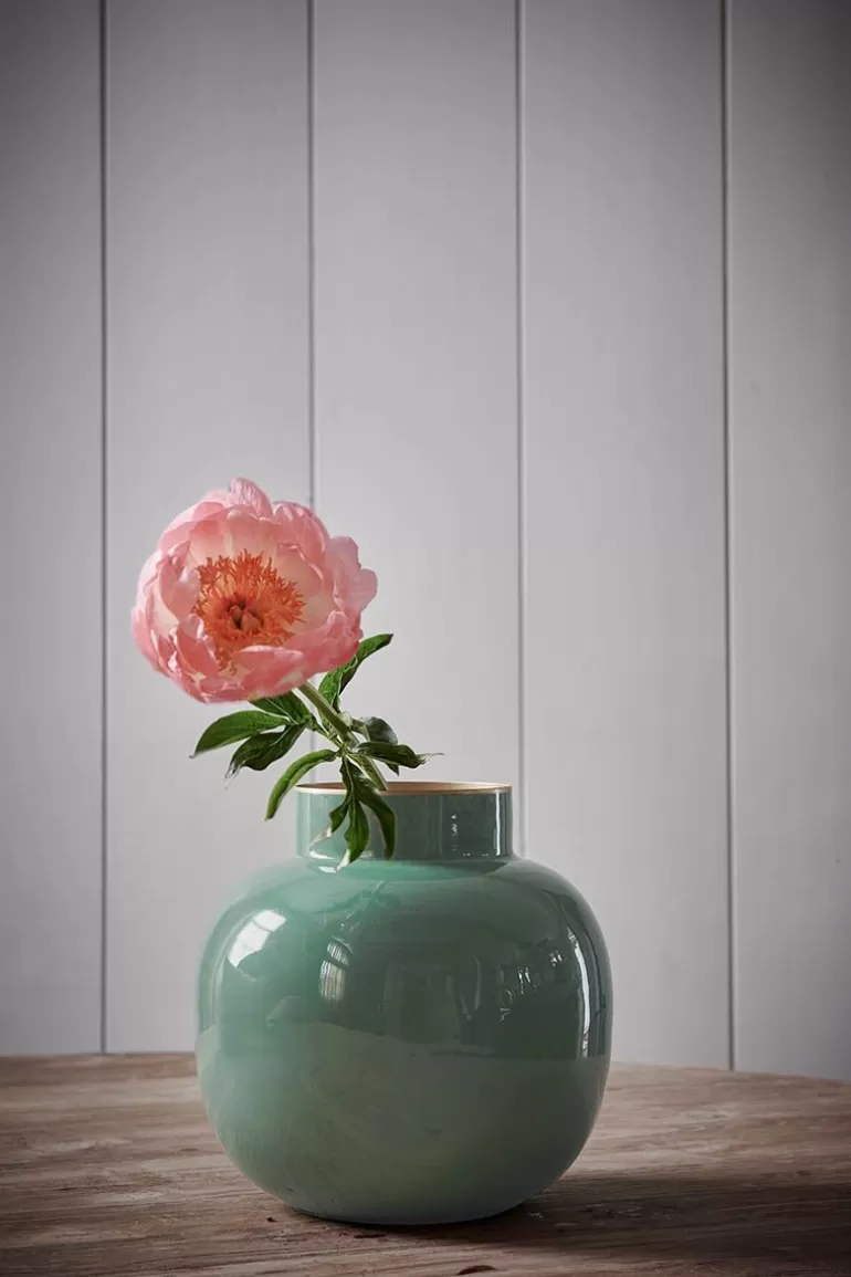 Hot Round Metal Vase 25 Cm Large Vases