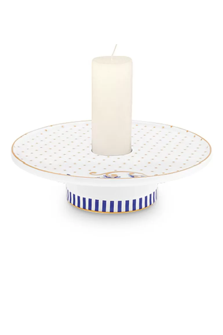 Clearance Royal Dots Candle Tray 14 Cm Candle Holders
