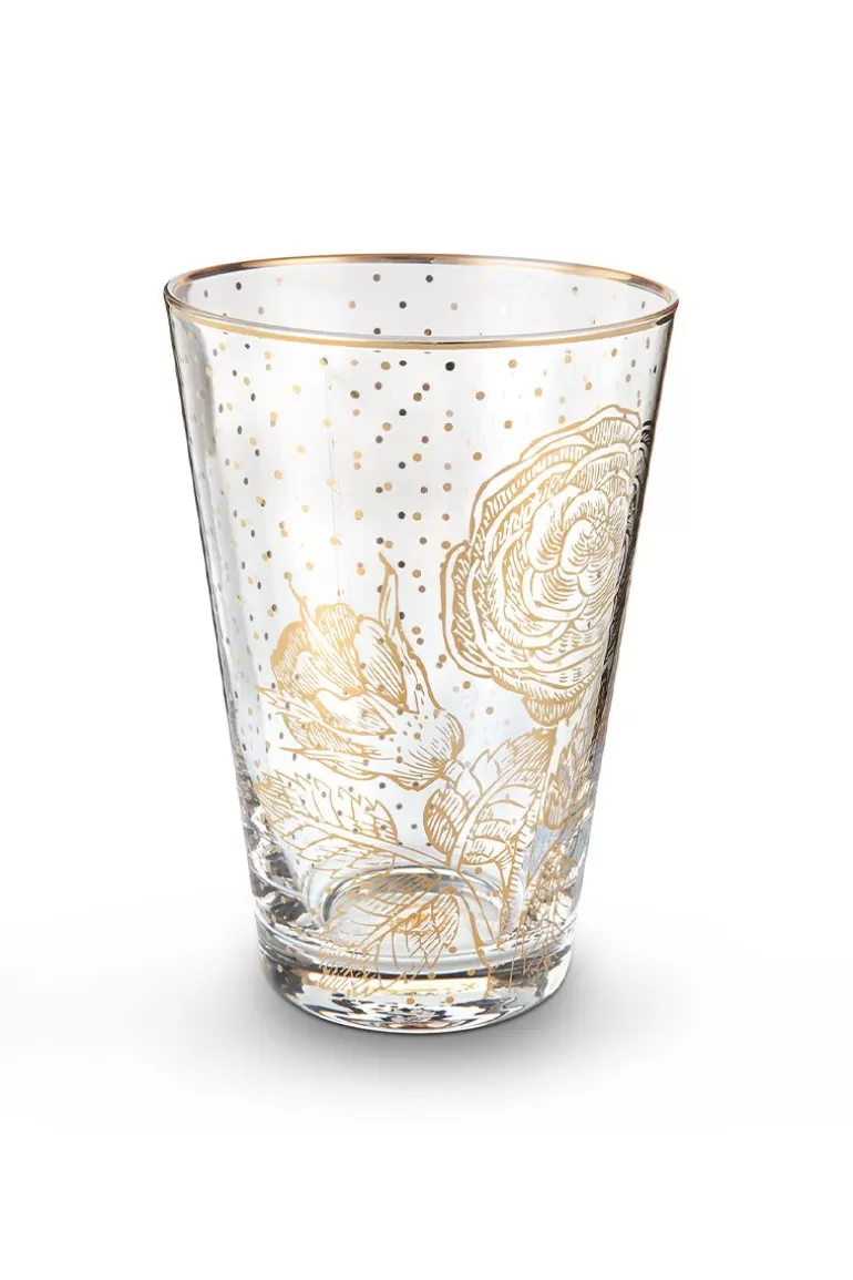 Clearance Royal Longdrink Glass Golden Flower Long Drink Glasses