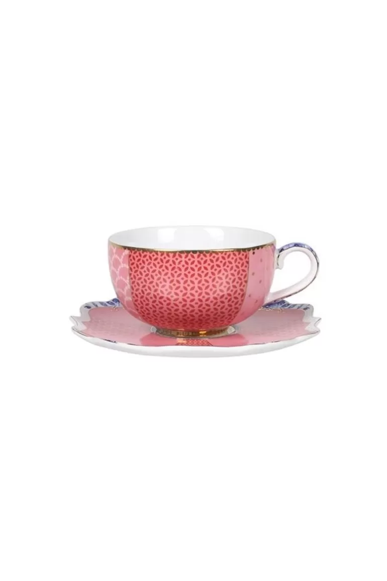 Clearance Royal Multi Espresso Cup & Saucer Pink Espresso Cups