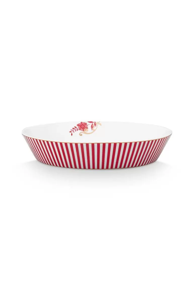 Store Royal Stripes Deep Plate Dark Pink 21.5Cm Deep Plates
