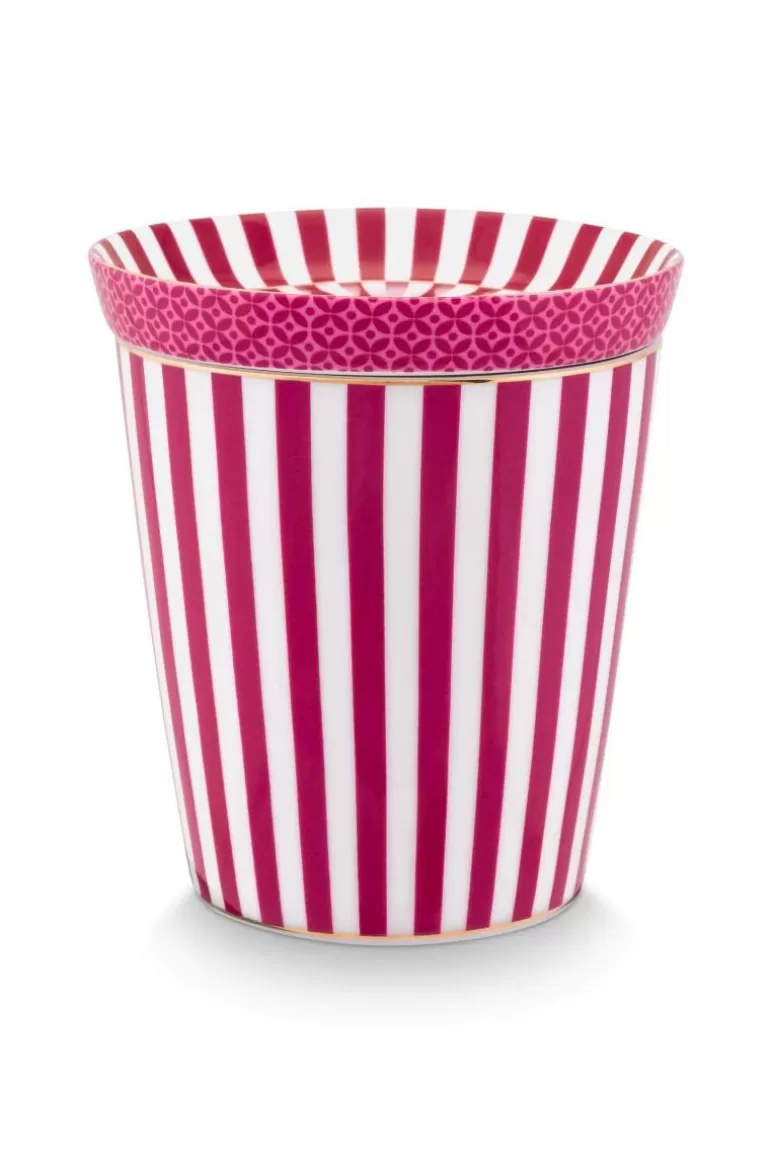 Fashion Royal Stripes Mug & Tea Tip Dark Porcelain Sets