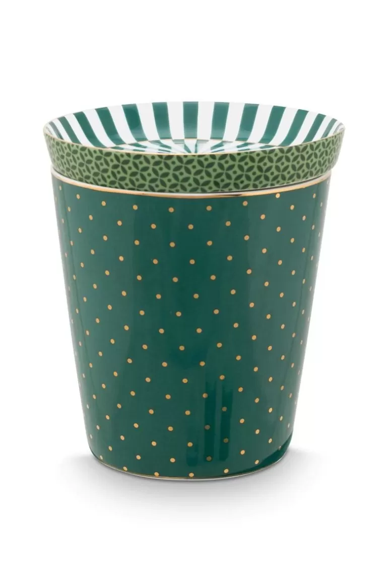 Shop Royal Stripes Mug Dots & Tea Tip Green Porcelain Sets
