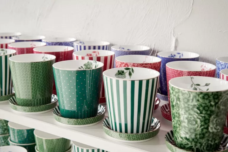 Best Royal Stripes Mug Flower & Tea Tip Porcelain Sets