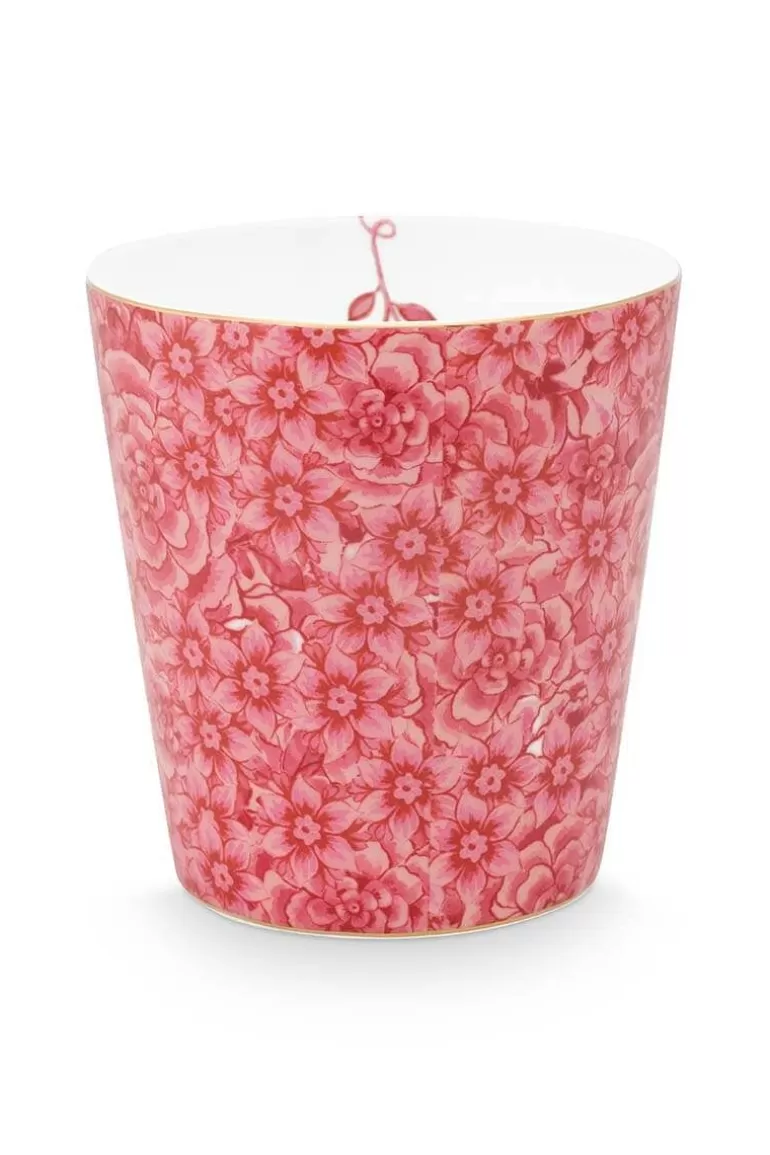 Sale Royal Stripes Mug Flower Dark Pink Coffee Mugs