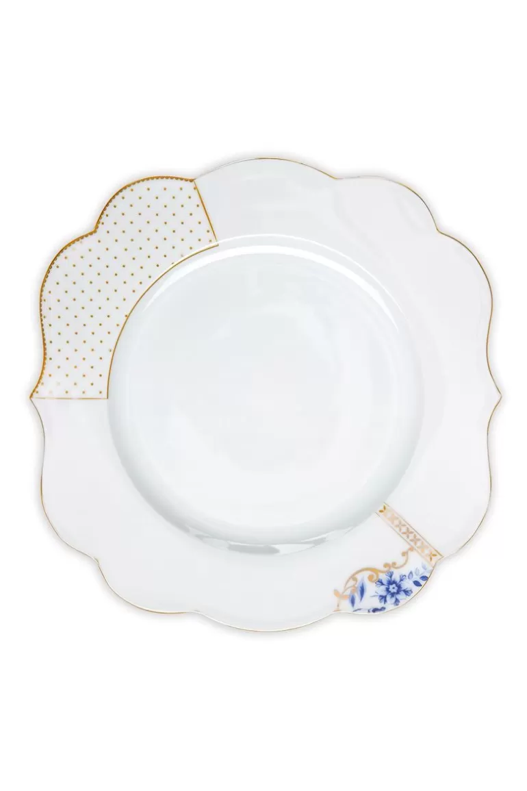 Best Sale Royal White Dinner Plate Golden Dots 28 Cm Dinner Plates