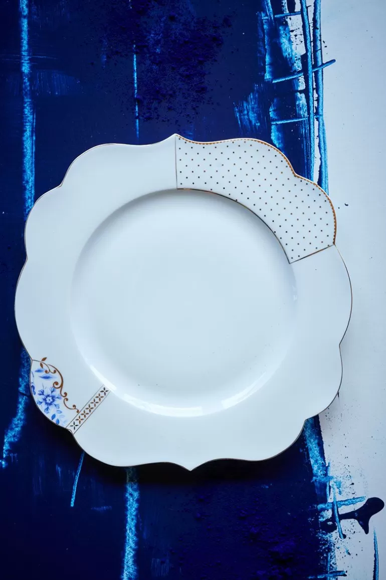 Best Sale Royal White Dinner Plate Golden Dots 28 Cm Dinner Plates