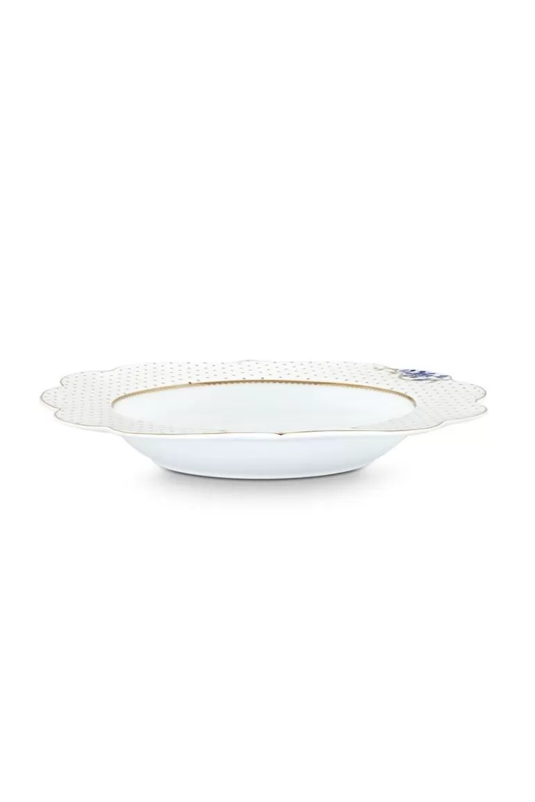Clearance Royal White Soup Plate Golden Dots 23,5 Cm Deep Plates