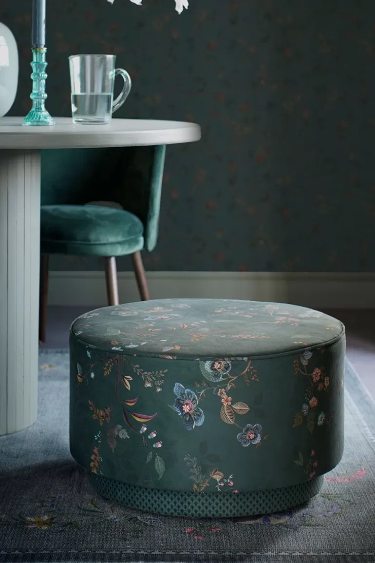 New Stool Low Kawai Flower Green Stools