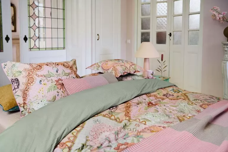Outlet Throw Blockstripe Pastel Plaids/Quilts