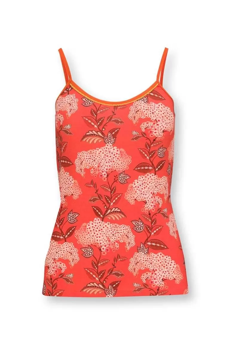 Best Sale Top Sleeveless Flora Firenze Coral Tops