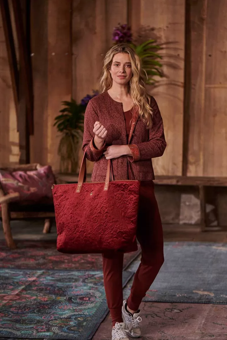 Fashion Tote Bag Velvet Quiltey Days Weekend Bags