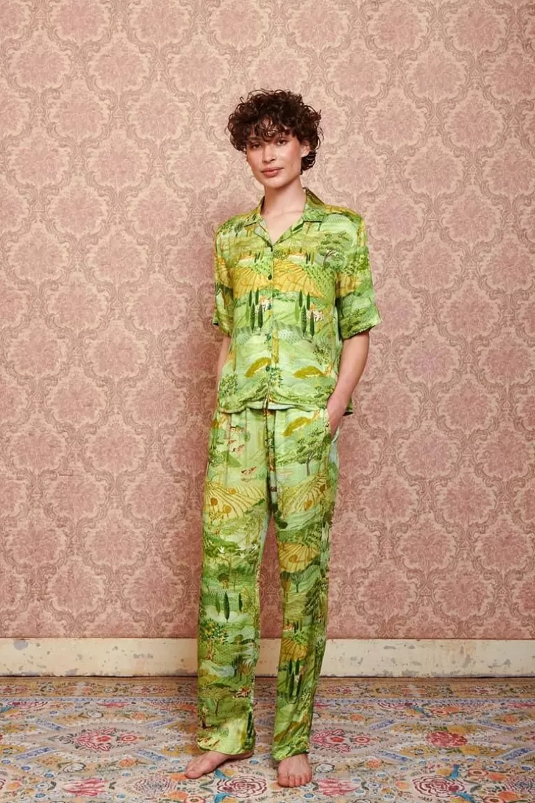 Sale Trousers Long Toscana Green Beachwear