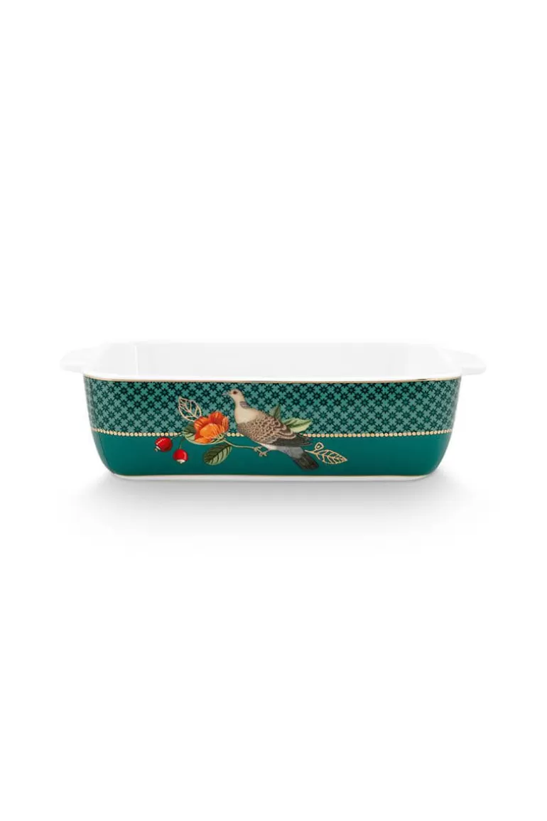 Sale Winter Wonderland Serving Tray Rectangular Small Green Baking Dishes