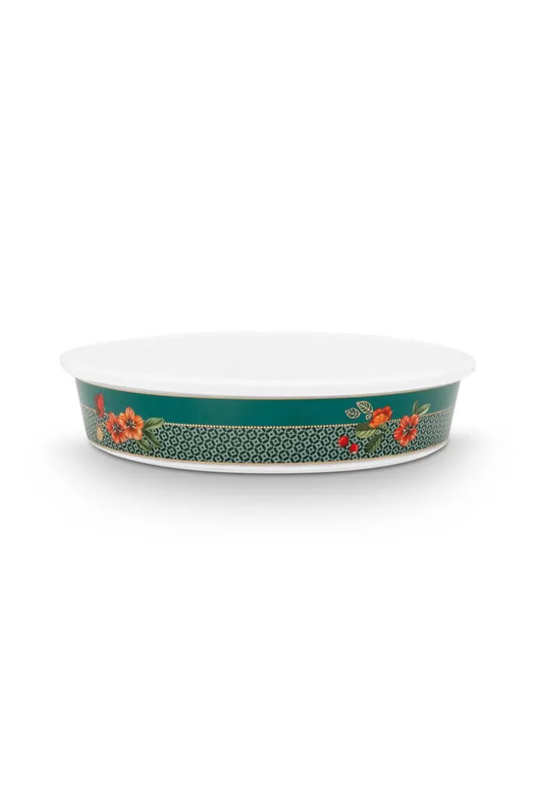 Hot Winter Wonderland Serving Tray Round Green Baking Dishes
