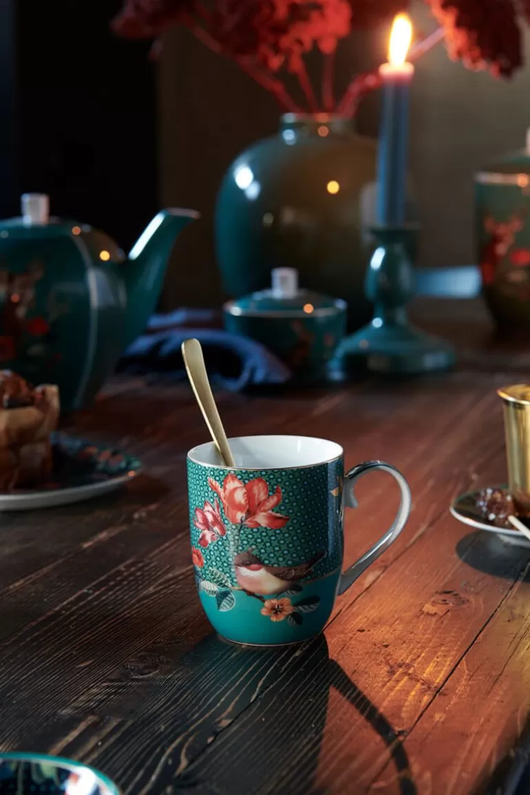 Fashion Winter Wonderland Set/2 Mugs Small Green Porcelain Sets