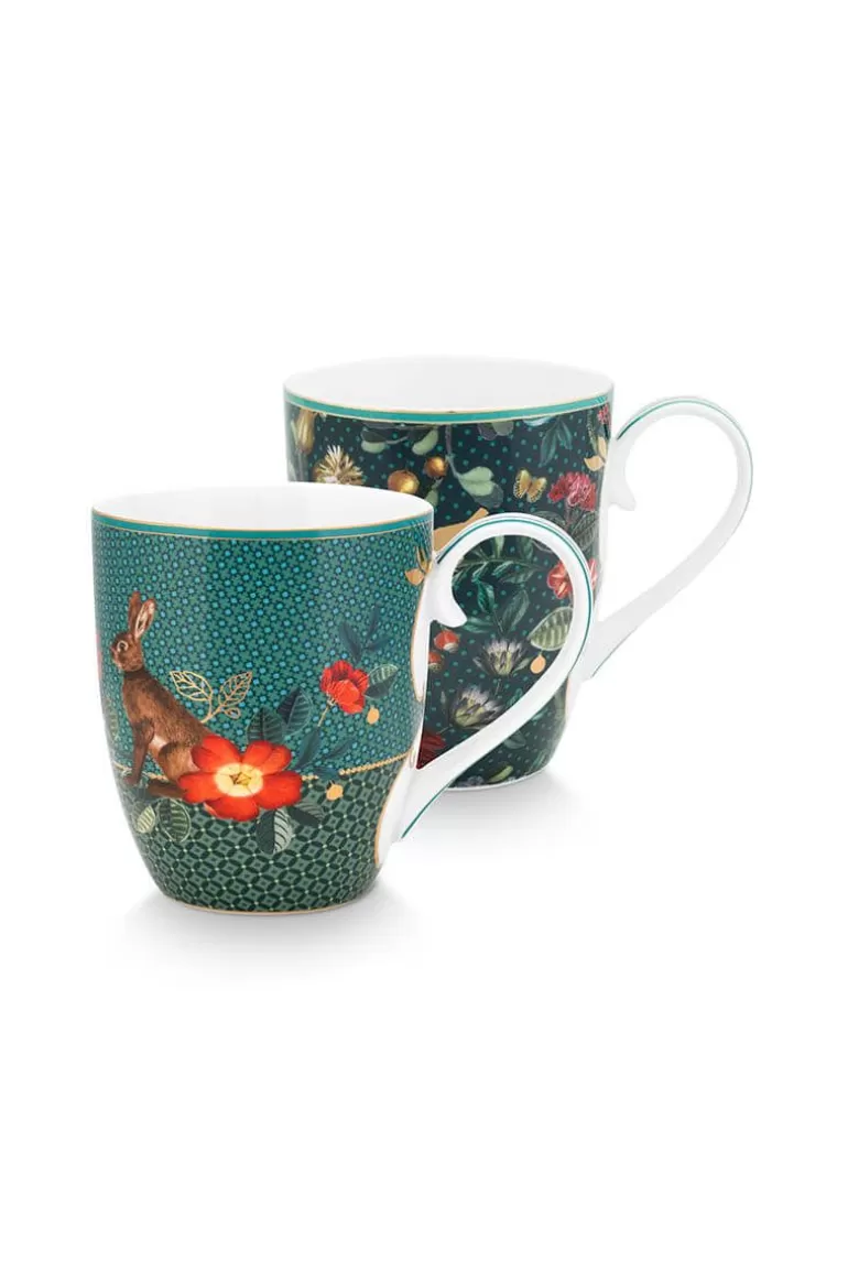 Shop Winter Wonderland Set/2 Mugs Xl Green Porcelain Sets