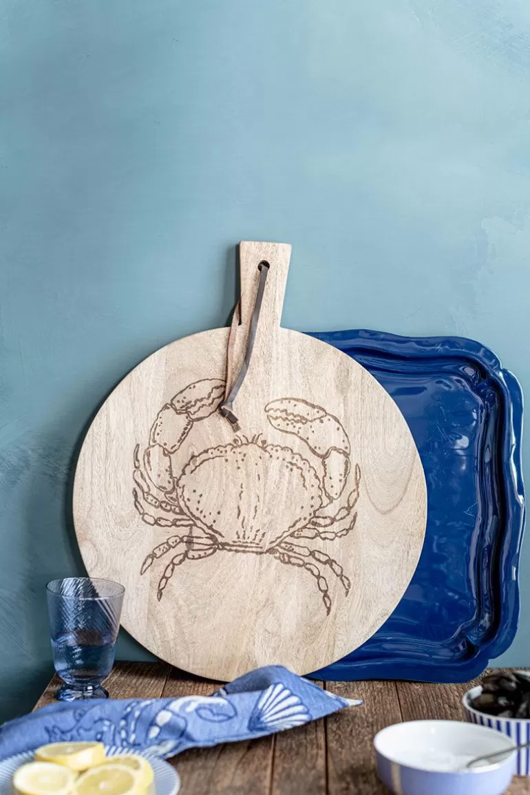 Sale Wooden Tray Crab Round Decoration Bowls